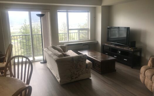 Kitchen in a furnished U-Three condo listing
